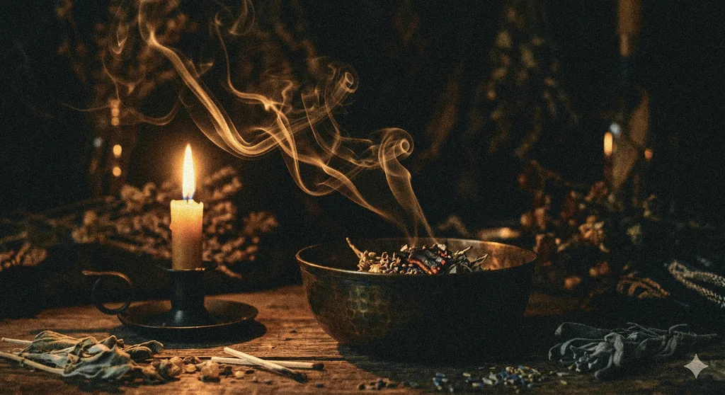 Rauhnächte Ritual und Kerzenschein