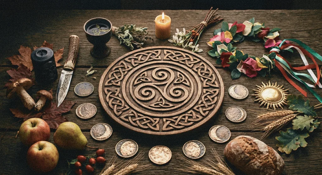Sabbat-Tage Jahreskreis keltischer Altar